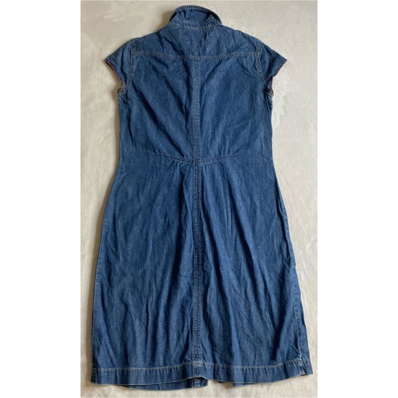 - Vintage 00’s Tommy Hilfiger denim jean button collar dress 8 - Picture 6 of 13